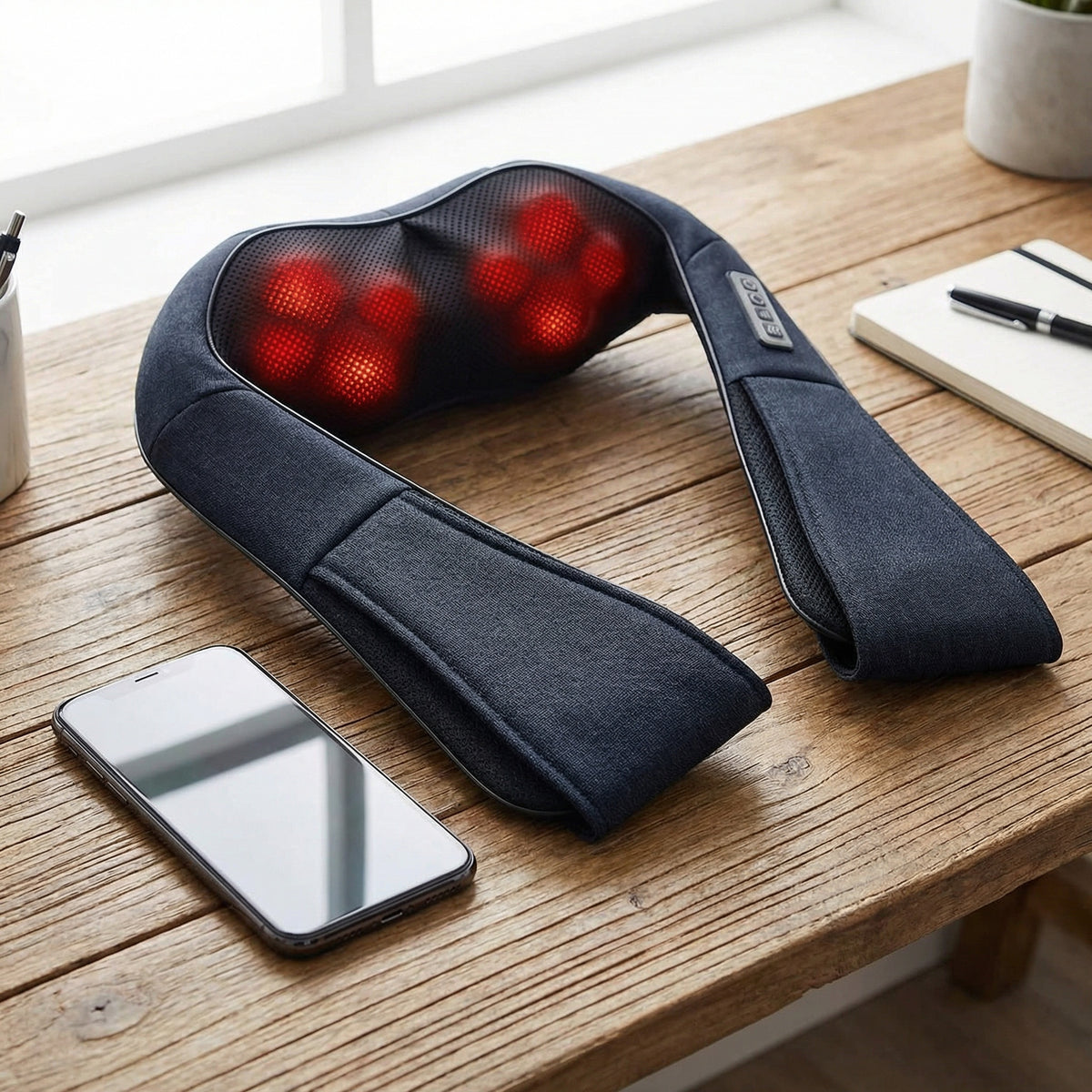 ReliefHalo™ Neck Massager - Heat Therapy for Neck Pain & Stress Relief